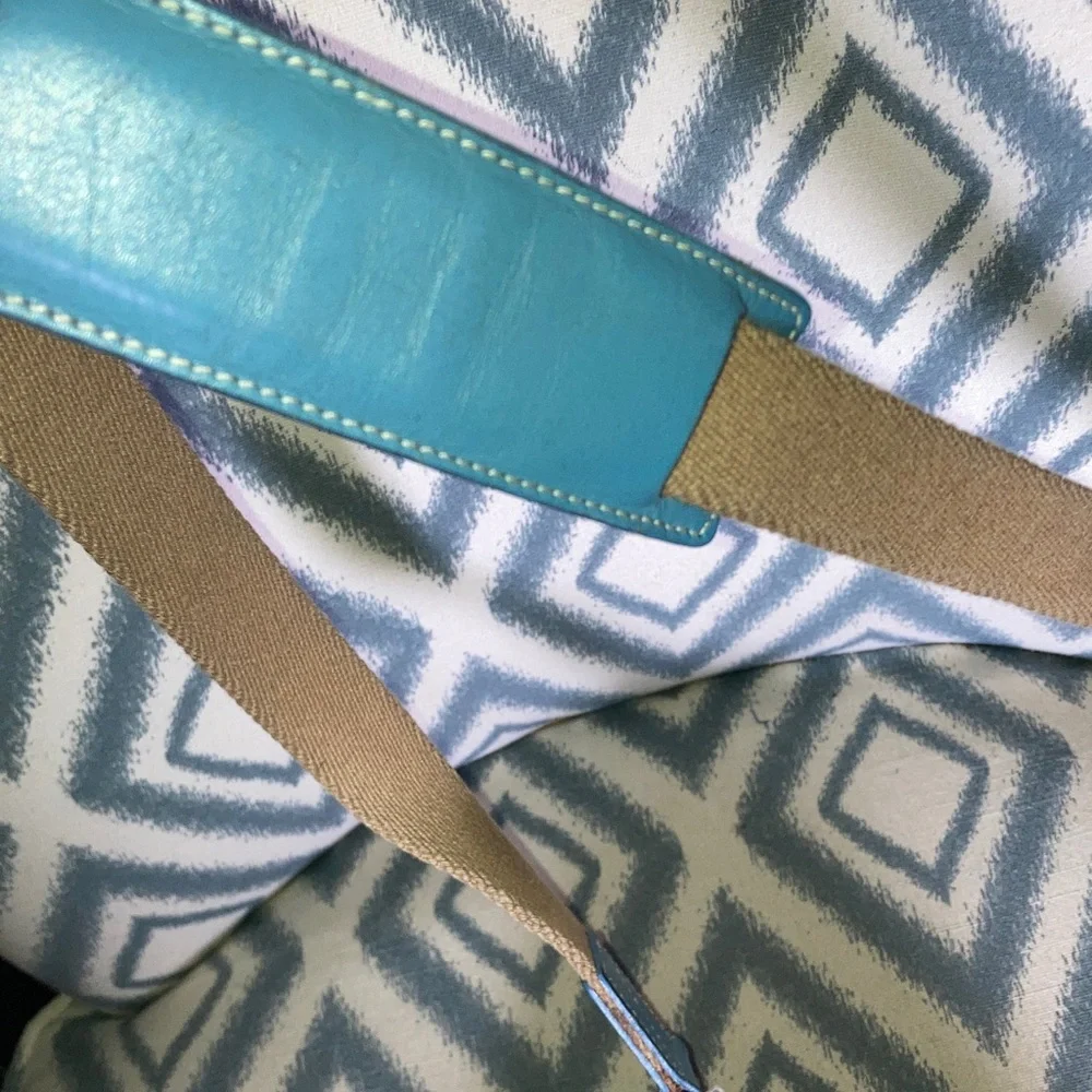 Vintage‎ Coach Stylish Blue and Brown Women's Bag